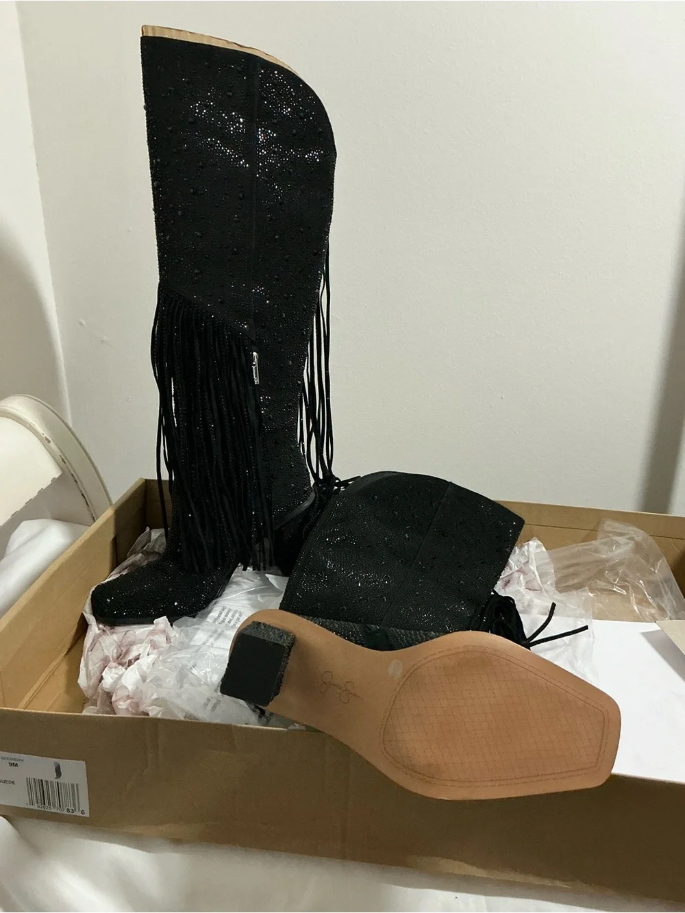 🆕 Jessica Simpson | Asire Fringe Knee Boots - Western Style